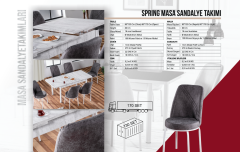 Spring Masa Sandalye Takımı Siyah